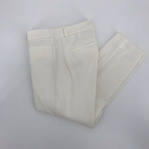 Banana Republic White Sloan Crop Trousers